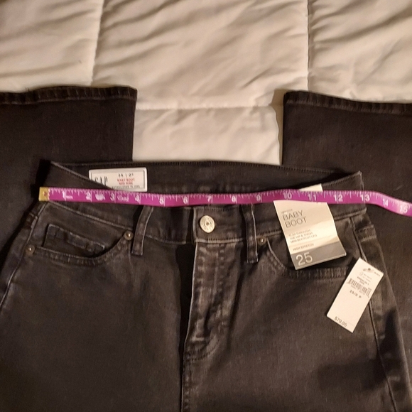 NWT GAP Baby boot mid rise jean, black 25 petite - Picture 5 of 8